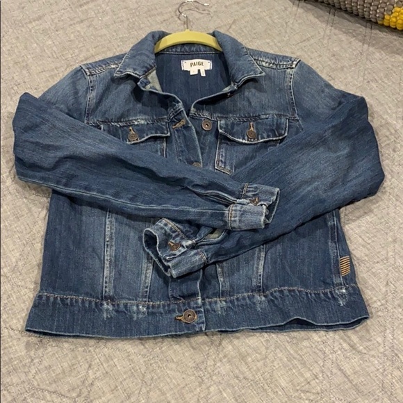 Paige Distressed Classic Jean Jacket EUC - Picture 15 of 15